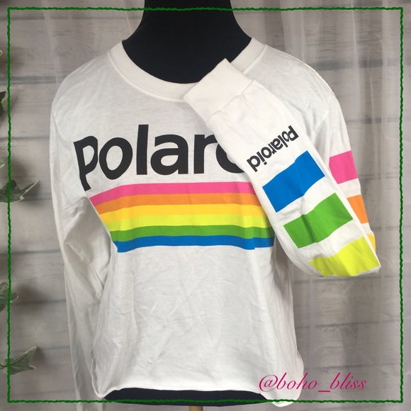 polaroid crop top long sleeve